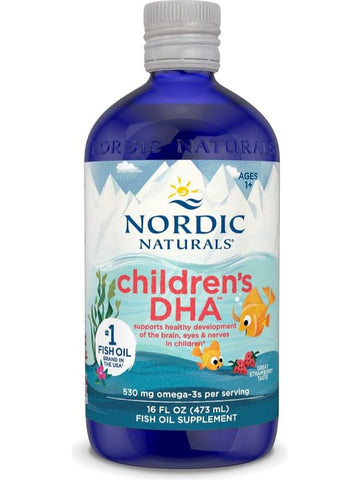Nordic Naturals, Children's DHA, Strawberry, 16 Fluid Ounces