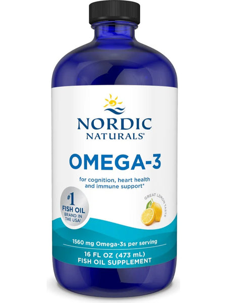 Nordic Naturals, Omega 3 Oil, Lemon, 16 Fluid Ounces