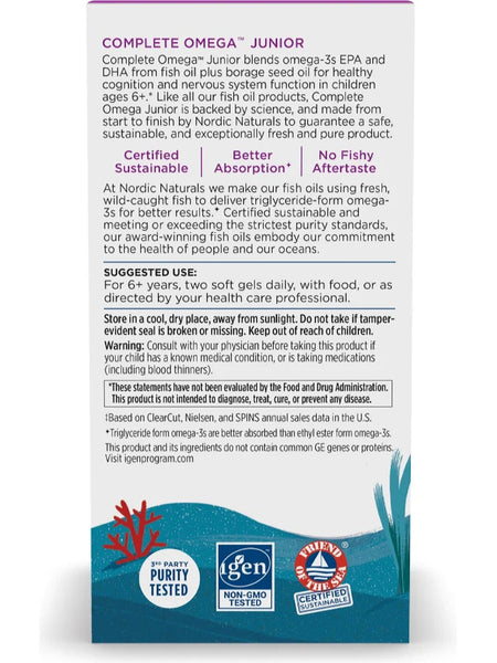 Nordic Naturals, Complete Omega Junior, 180 Mini Soft Gels