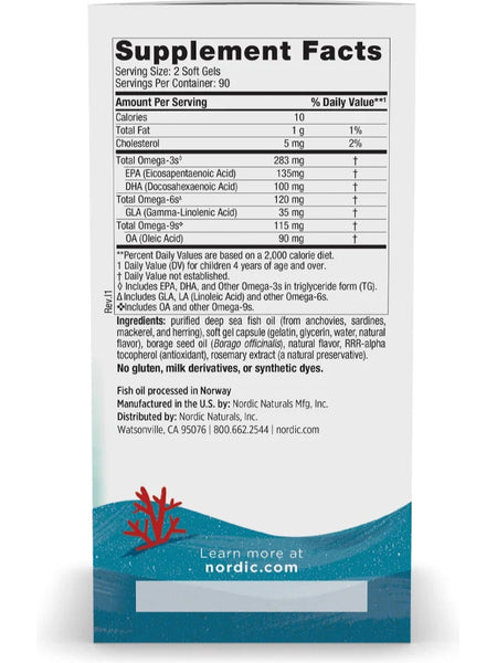 Nordic Naturals, Complete Omega Junior, 180 Mini Soft Gels