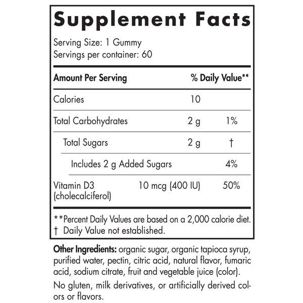 Nordic Naturals, Vitamin D3 Gummies KIDS, Wild Watermelon Splash, 60 Gummies