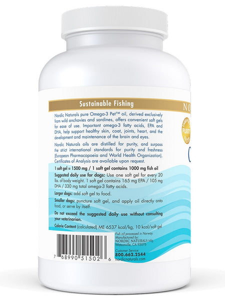 Nordic Naturals, Omega-3 Pet™, 180 Soft Gels