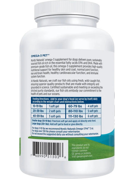 Nordic Naturals, Omega-3 Pet™, 180 Soft Gels
