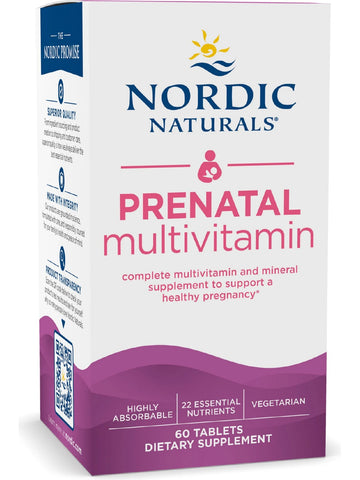 Nordic Naturals, Prenatal Multivitamin, 60 Tablets