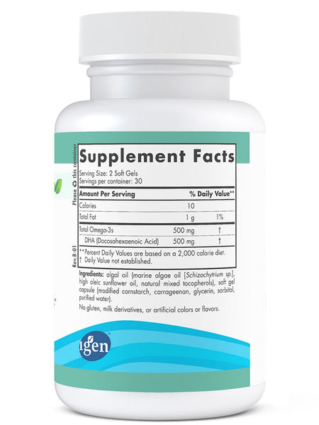 Nordic Naturals, Algae DHA, 60 Soft Gels