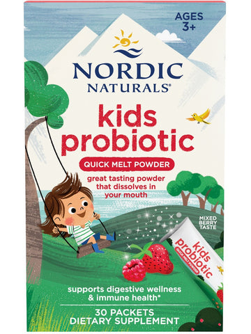 Nordic Naturals, Kids Probiotic Quick Melt Powder, Mixed Berry, 30 Packets