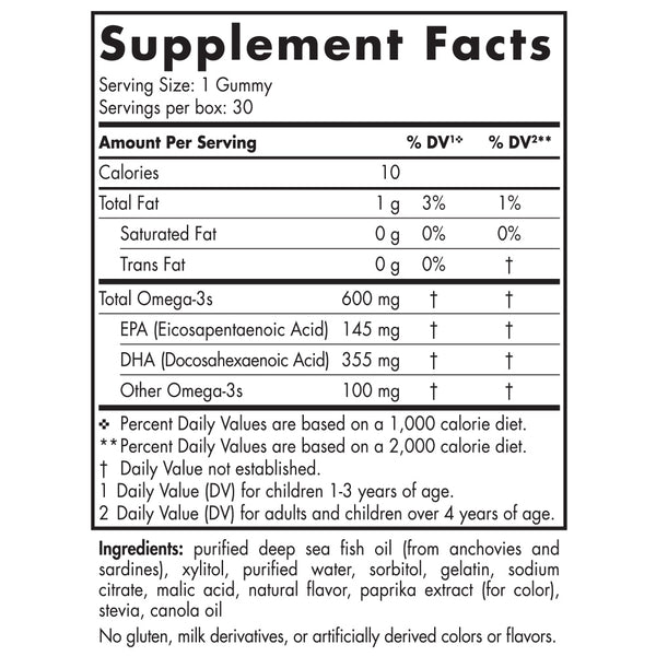 Nordic Naturals, Children's DHA™ Gummies, Tropical Punch, 30 Gummies