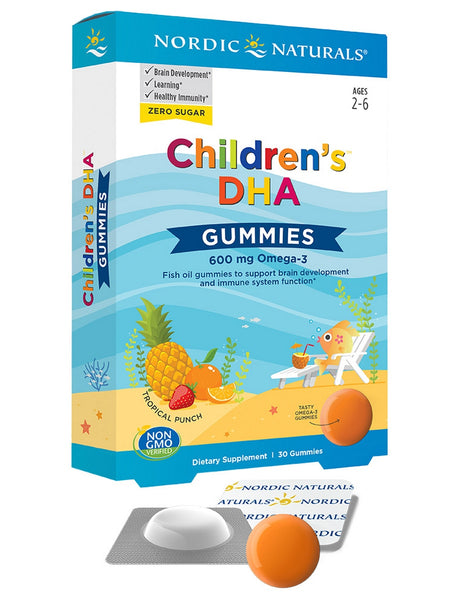 Nordic Naturals, Children's DHA™ Gummies, Tropical Punch, 30 Gummies