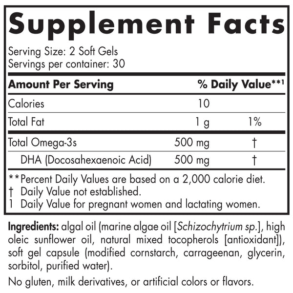 Nordic Naturals, Vegan Prenatal DHA, 60 Soft Gels