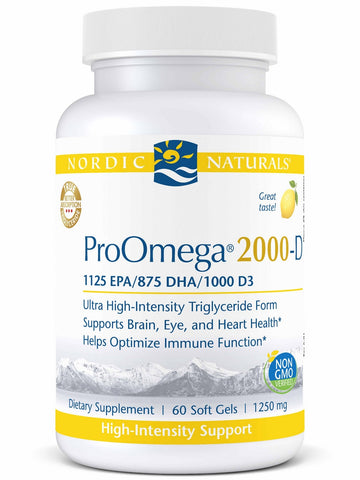 Nordic Naturals, ProOmega® 2000-D, Lemon, 60 Soft Gels