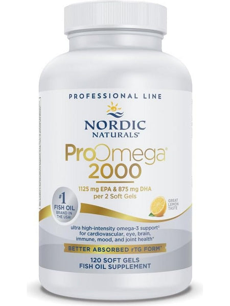 Nordic Naturals, ProOmega 2000, Lemon, 120 Soft Gels