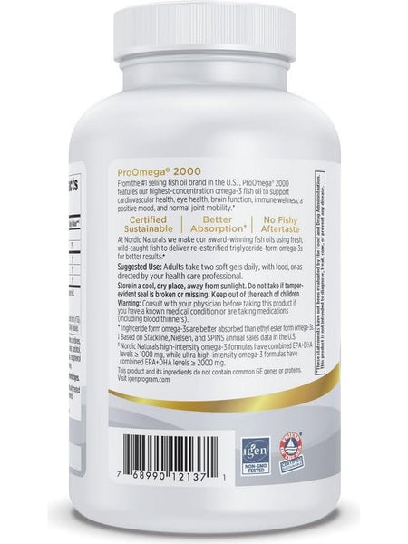 Nordic Naturals, ProOmega 2000, Lemon, 120 Soft Gels