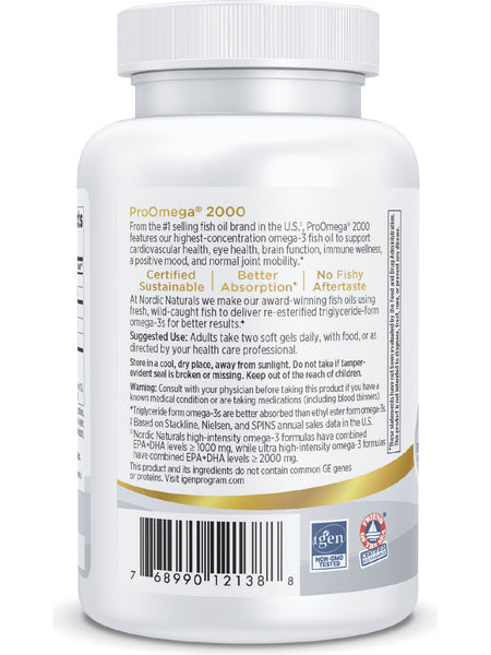 Nordic Naturals, ProOmega® 2000, Lemon, 60 Soft Gels