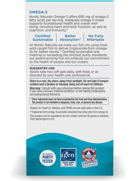 Nordic Naturals, Omega-3, 120 Soft Gels