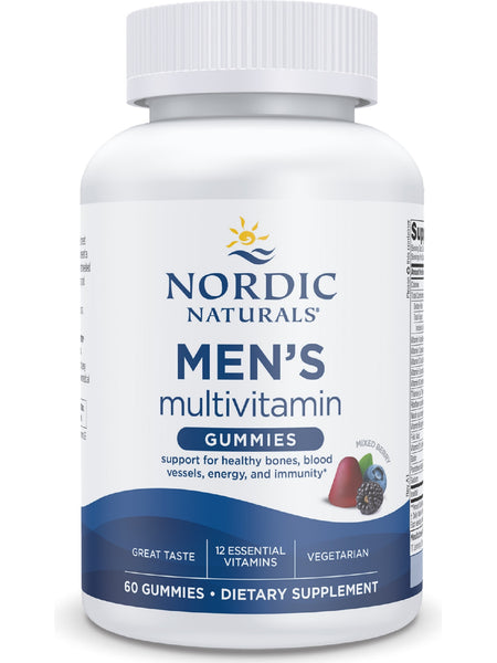 Nordic Naturals, Men's Multivitamin Gummies, Mixed Berry, 60 Gummies