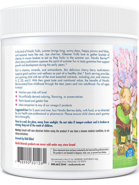 Nordic Naturals, Nordic Berries®, Cherry Berry, 120 Gummies