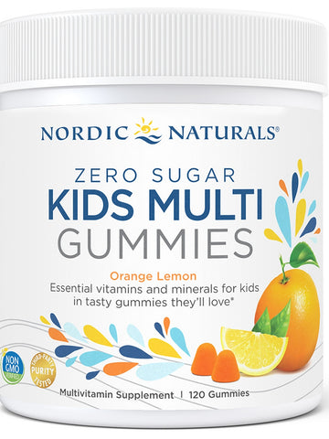 Nordic Naturals, Zero Sugar Kids Multi Gummies, Orange Lemon, 120 Gummies