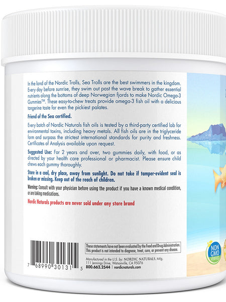 Nordic Naturals, Nordic® Omega-3 Gummies, Tangerine, 120 Gummies