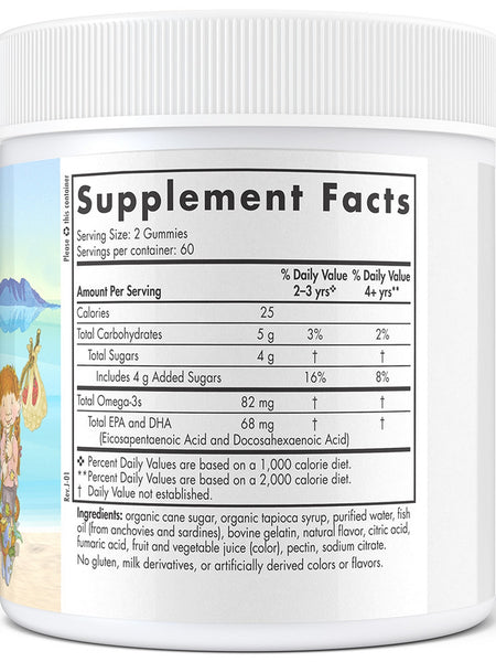 Nordic Naturals, Nordic® Omega-3 Gummies, Tangerine, 120 Gummies