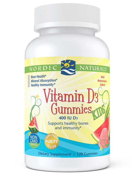 Nordic Naturals, Vitamin D3 Gummies KIDS, Wild Watermelon Splash, 120 Gummies