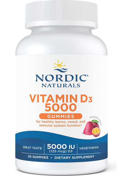 Nordic Naturals, Vitamin D3 5000, Passion Fruit, 30 Gummies