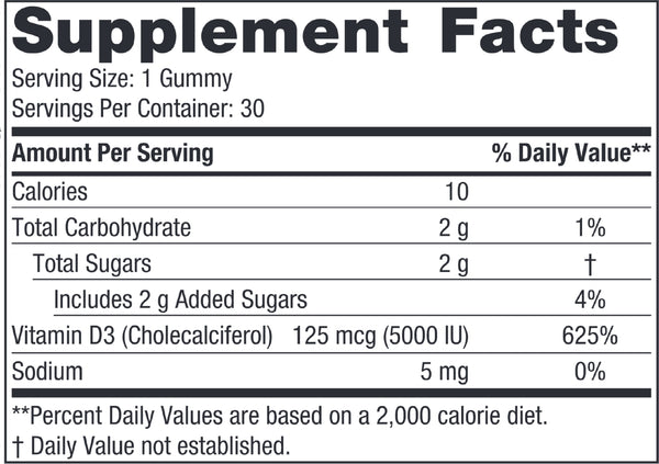 Nordic Naturals, Vitamin D3 5000, Passion Fruit, 30 Gummies
