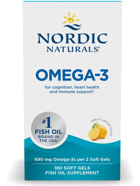 Nordic Naturals, Omega-3, 180 Soft Gels