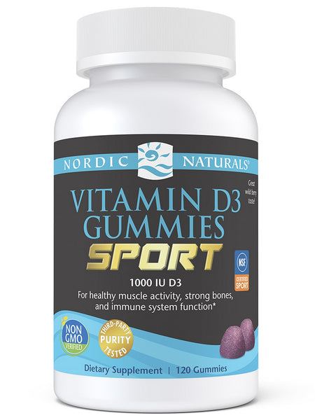 Nordic Naturals, Vitamin D3 Gummies Sport, Wild Berry, 120 Gummies