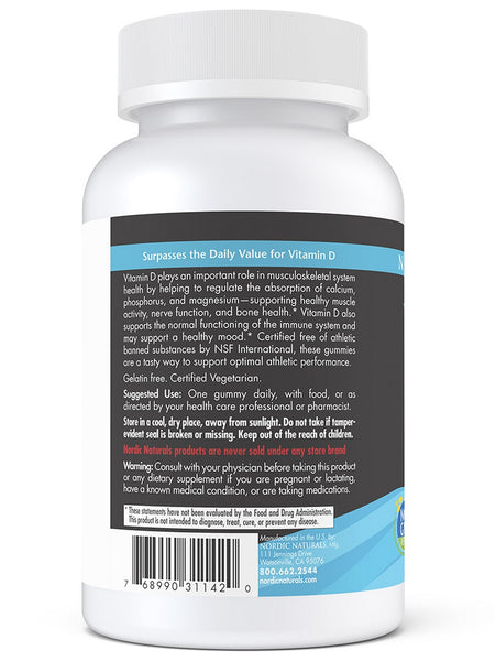 Nordic Naturals, Vitamin D3 Gummies Sport, Wild Berry, 120 Gummies