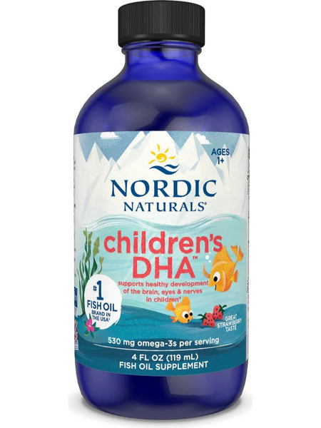 Nordic Naturals, Children's DHA, Strawberry, 4 Fluid Ounces