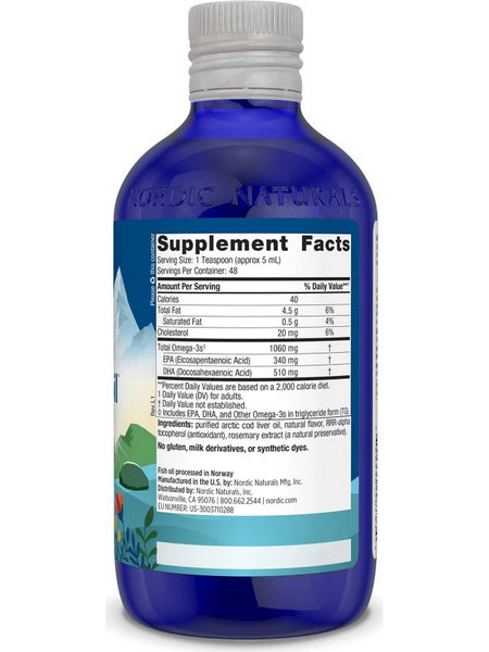 Nordic Naturals, Arctic Cod Liver Oil, Strawberry, 8 fl oz