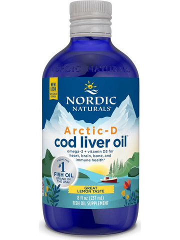 Nordic Naturals, Arctic-D Cod Liver Oil, Lemon, 8 fl oz