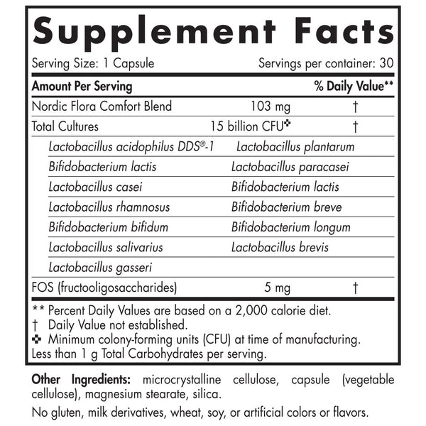 Nordic Naturals, Nordic® Flora Probiotic Comfort, 30 Capsules