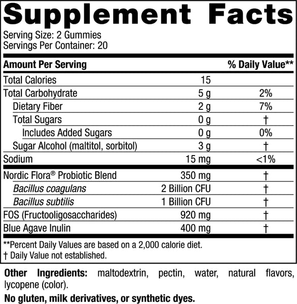 Nordic Naturals, Zero Sugar Probiotic Gummies, 40 Gummies