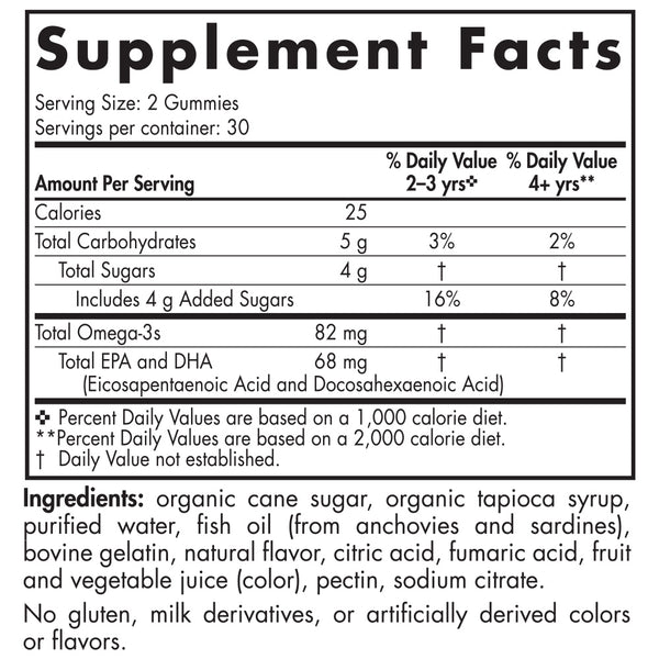 Nordic Naturals, Nordic® Omega-3 Gummies, Tangerine, 60 Gummies