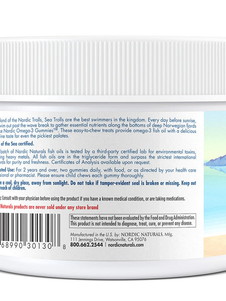 Nordic Naturals, Nordic® Omega-3 Gummies, Tangerine, 60 Gummies