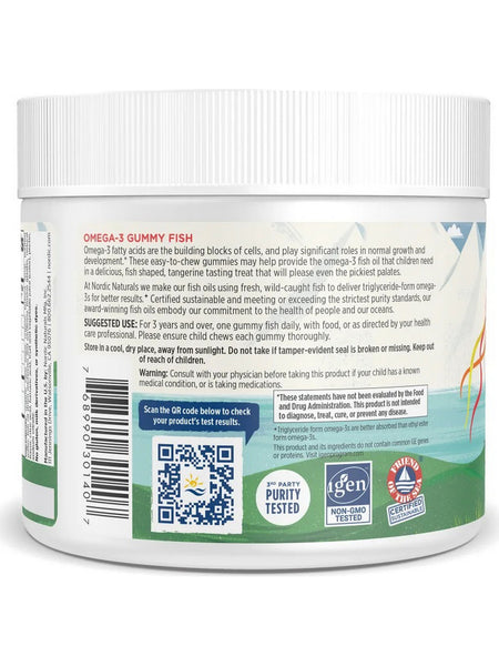 Nordic Naturals, Nordic® Omega-3 Gummy Fish, Tangerine, 30 Gummies