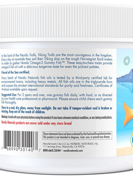 Nordic Naturals, Nordic® Omega-3 Gummy Fish, Tangerine, 30 Gummies