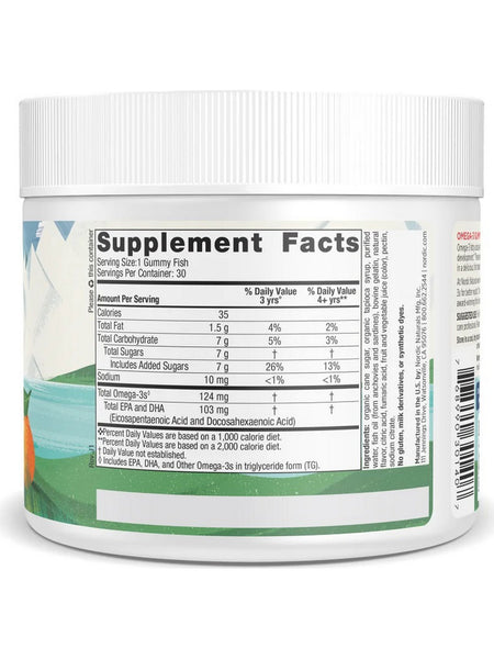 Nordic Naturals, Nordic® Omega-3 Gummy Fish, Tangerine, 30 Gummies