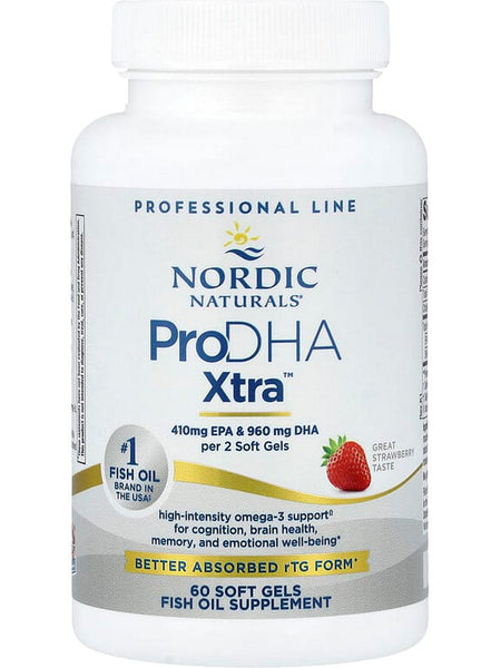 Nordic Naturals, ProDHA Xtra, Strawberry, 60 Soft Gels