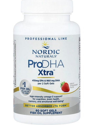 Nordic Naturals, ProDHA Xtra, Strawberry, 60 Soft Gels