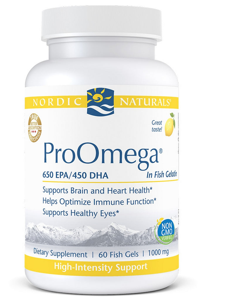 Nordic Naturals, ProOmega® in Fish Gelatin, Lemon, 60 Soft Gels