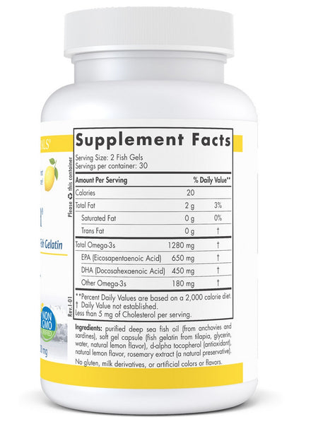 Nordic Naturals, ProOmega® in Fish Gelatin, Lemon, 60 Soft Gels