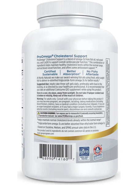 Nordic Naturals, ProOmega® Cholesterol Support (Formerly  ProOmega® LDL), 180 Soft Gels