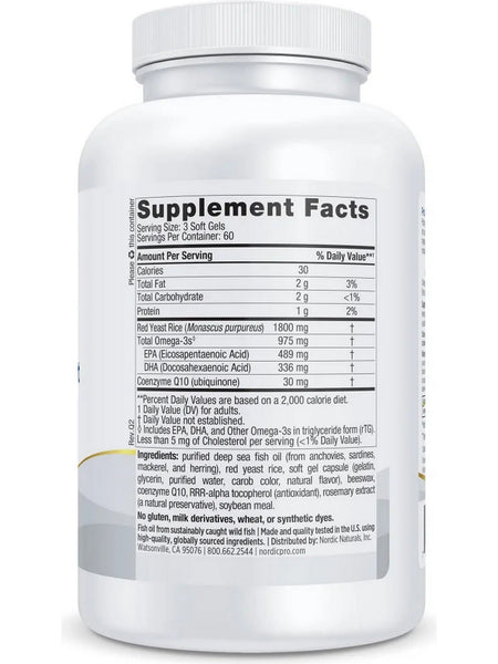 Nordic Naturals, ProOmega® Cholesterol Support (Formerly  ProOmega® LDL), 180 Soft Gels