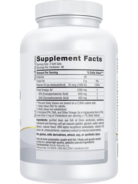 Nordic Naturals, ProOmega®-D, Lemon, 180 Soft Gels