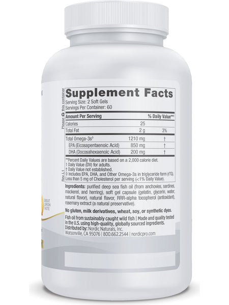 Nordic Naturals, ProEPA™, Lemon, 120 Soft Gels