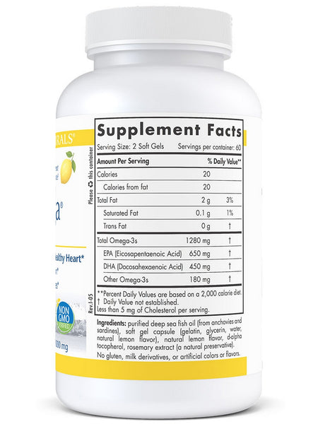 Nordic Naturals, ProOmega®, Lemon, 120 Soft Gels
