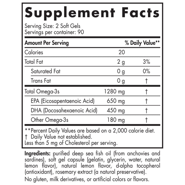 Nordic Naturals, ProOmega®, Lemon, 180 Soft Gels