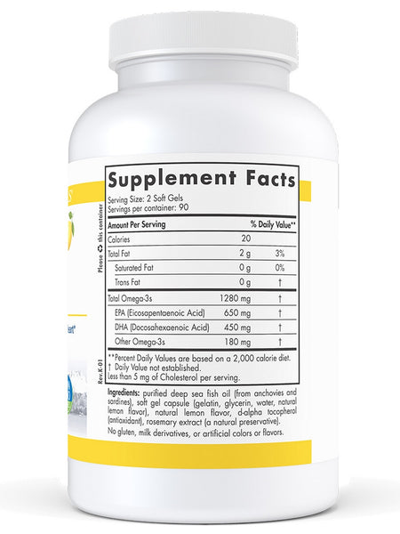 Nordic Naturals, ProOmega®, Lemon, 180 Soft Gels
